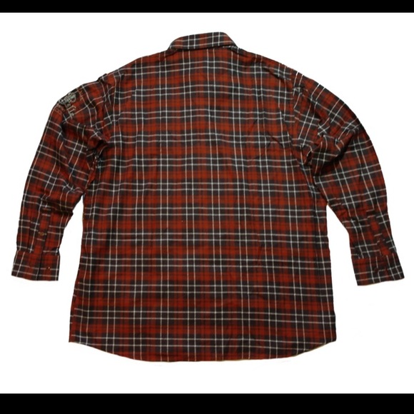 Pelle Pelle Long Sleeve Flannel Button Up Shirt / Color: Espresso / #51SD6 - Picture 3 of 3